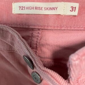 Levi’s 501 high rise skinny corduroy jeans